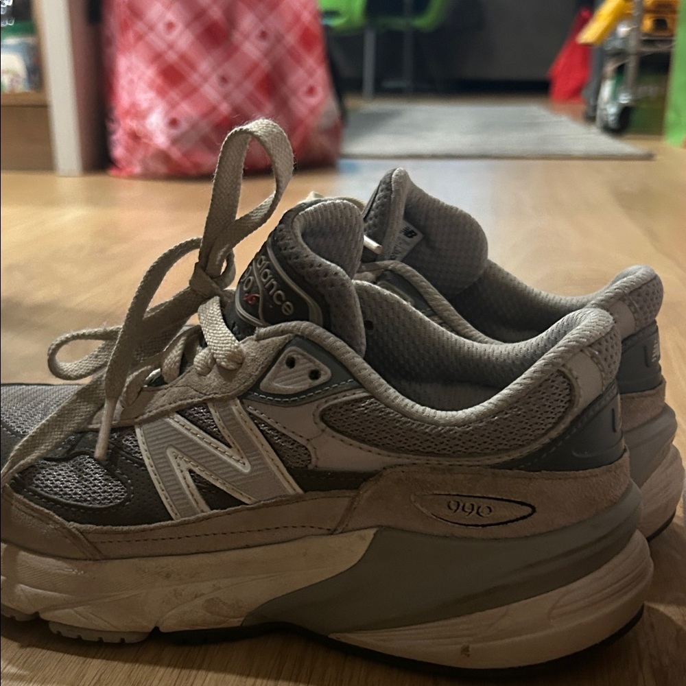 New Balance Gray and White Running Shoes